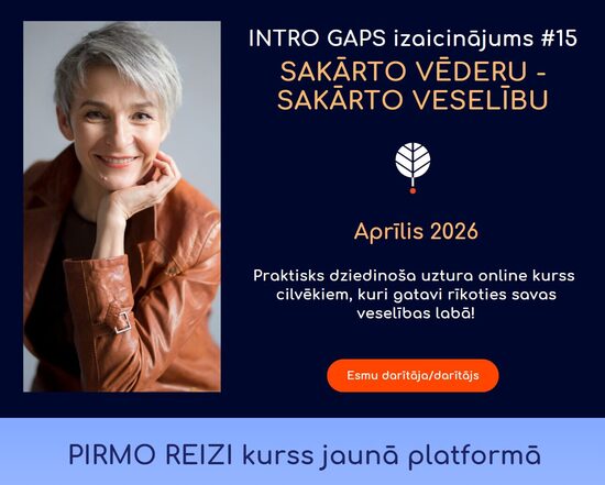 Sakārto vēderu - Sakārto veselību INTRO GAPS Izaicinājums #15